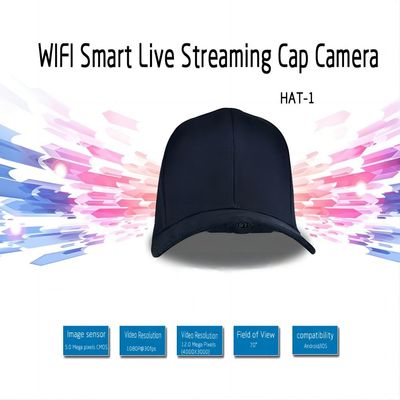 라이브 스트리밍 와이파이 카메라 모자 2K 액션 카메라는 Hotspot/ 무선 라우터와 연결합니다