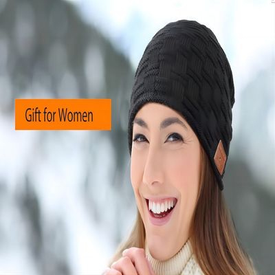 블루투스 하이파이장치 듀얼 스피커들과 무선 음악 비니 모자를 스키를 타기