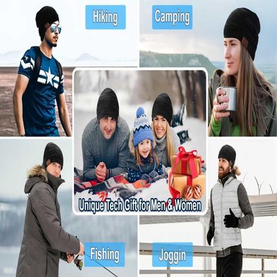 겨울 아웃 도어 스포츠 스키, 추적을 위한 블루투스 스피커 조정할 수 있는 블루투스 모자와 비뷰 비니 음악 모자