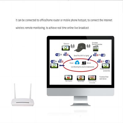 라이브 스트리밍 와이파이 카메라 모자 2K 액션 카메라는 Hotspot/ 무선 라우터와 연결합니다